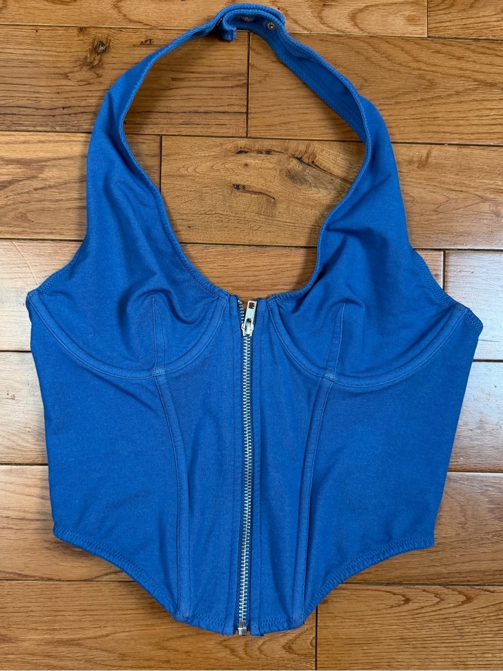 Out From Under Urban Outfitters Hot Stuff Halter Zip-Up Corset